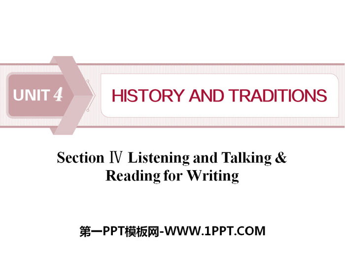 "History and traditions" Section IV PPT courseware