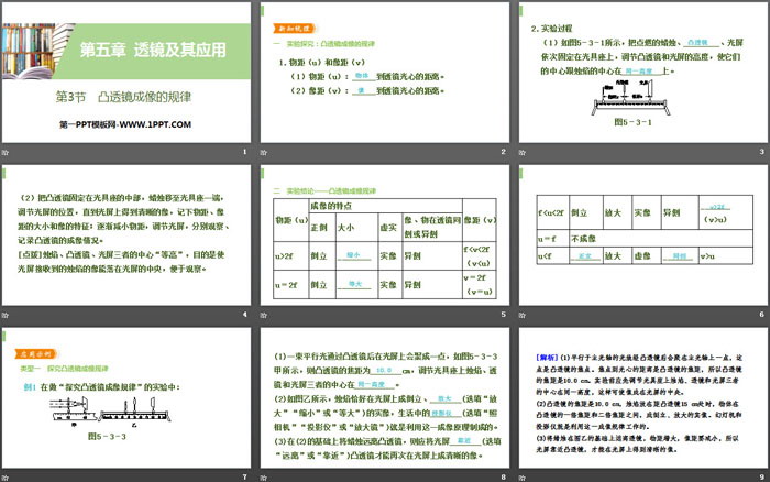 《凸透镜成像的规律》透镜及其应用PPT教学课件
（2）