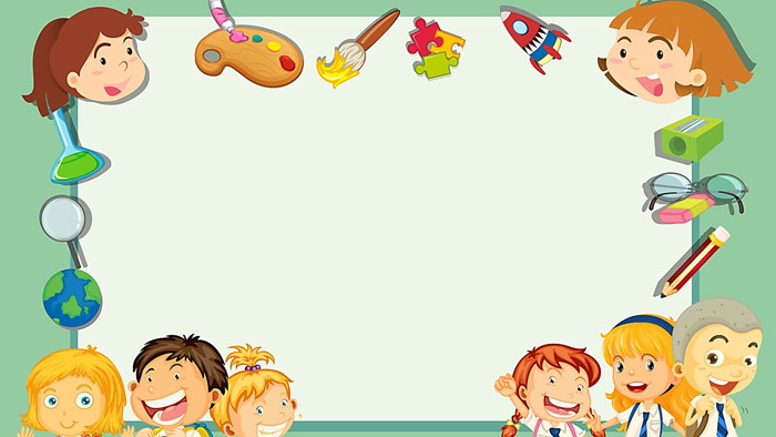 Cartoon PPT border background picture decorated by cute children