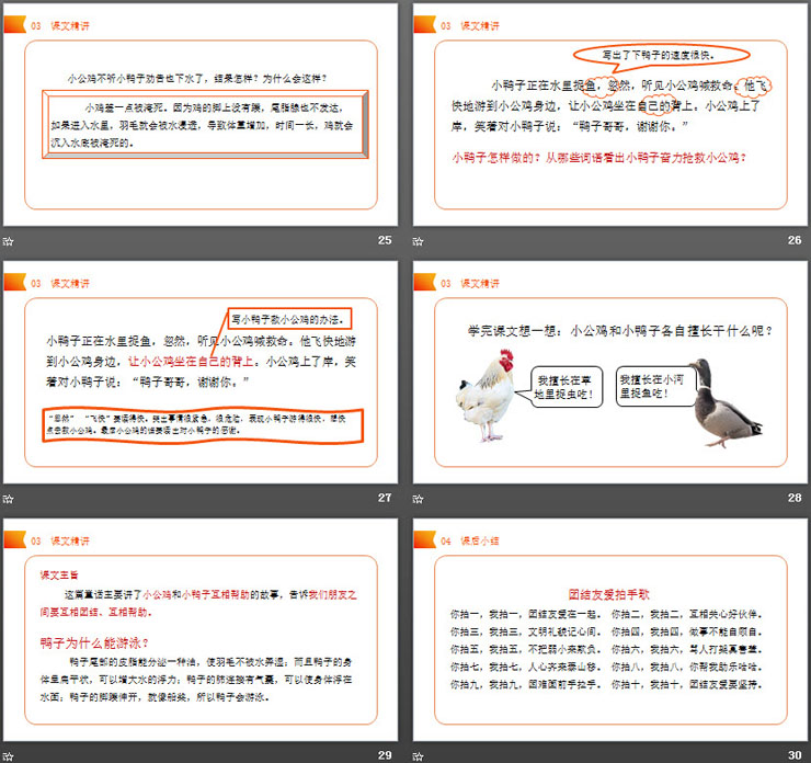 《小公鸡和小鸭子》PPT课件免费下载（6）