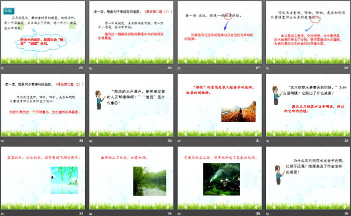 《三月桃花水》PPT
（4）