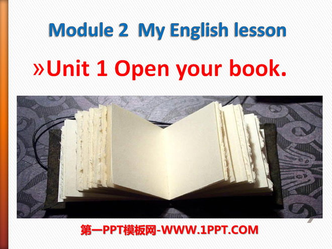 "Open your book" PPT courseware