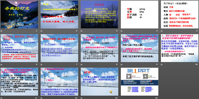 《冬夜的灯光》PPT课件
（2）