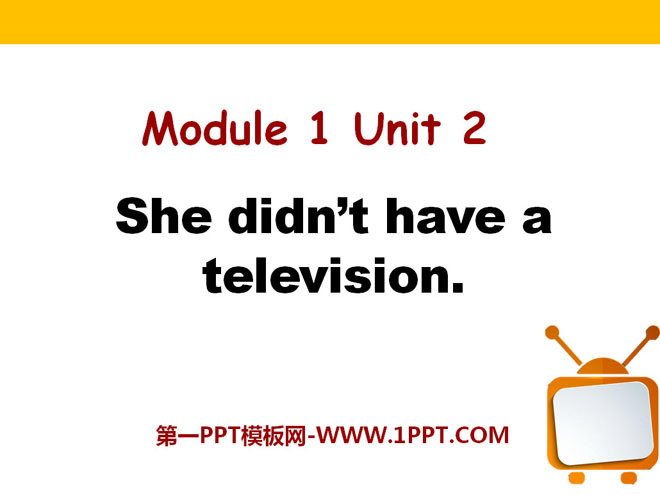 "She didn't have a television" PPT courseware