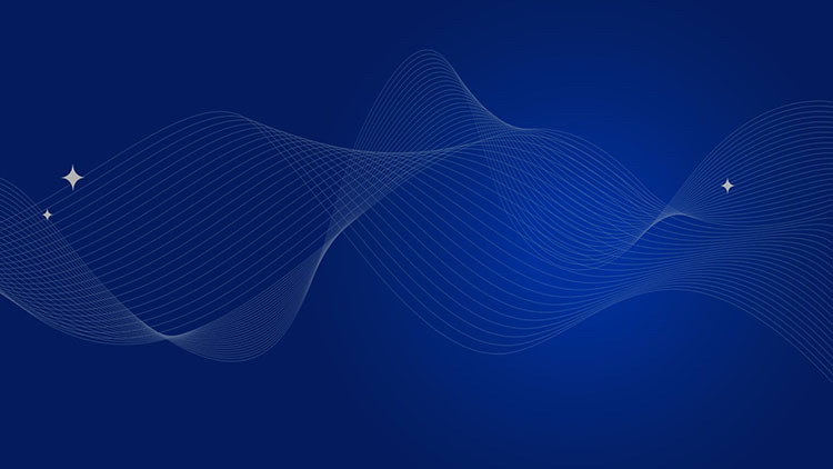 五张蓝色抽象曲线PPT背景图片（2）