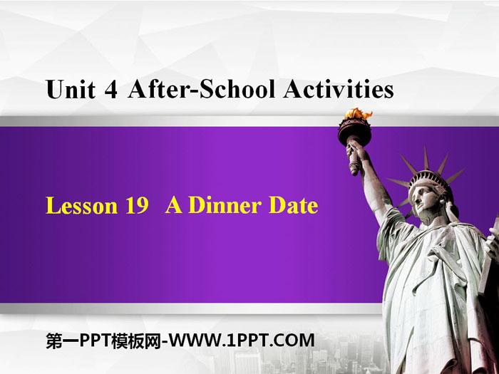 "A Dinner Date" After-School Activities PPT courseware
