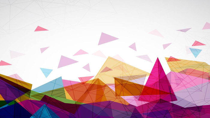 Colorful triangle polygon PowerPoint background image
