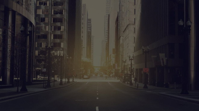 Foreign hazy city streets PPT background picture