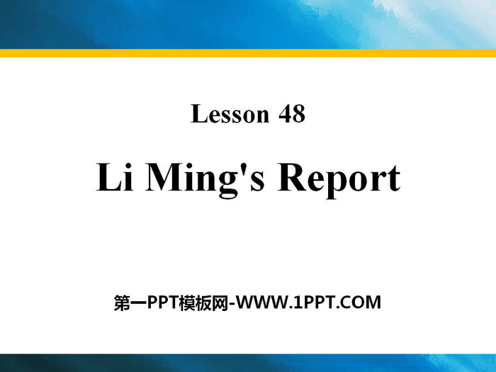 《Li Ming's Report!》Celebrating Me! PPT課件