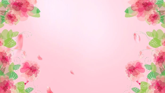 兩張粉色唯美水彩花卉PPT背景圖片