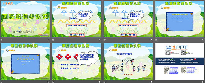 《乘法的初步认识》表内乘法PPT课件3
（2）