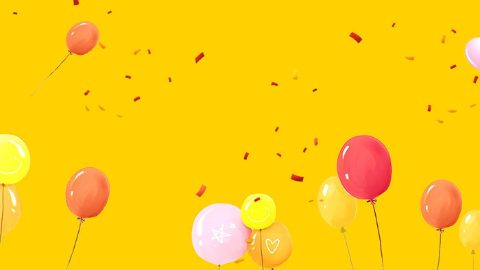 Five colorful balloon PPT background pictures