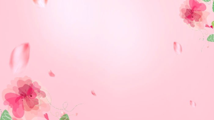 两张粉色唯美水彩花卉PPT背景图片（2）