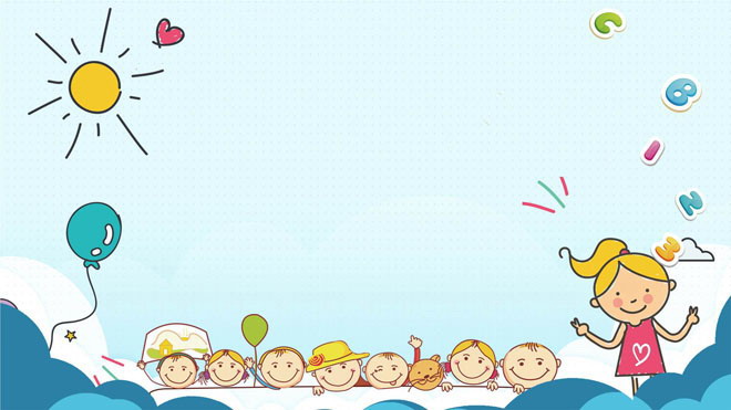 Three cute children's cartoon PowerPoint background images