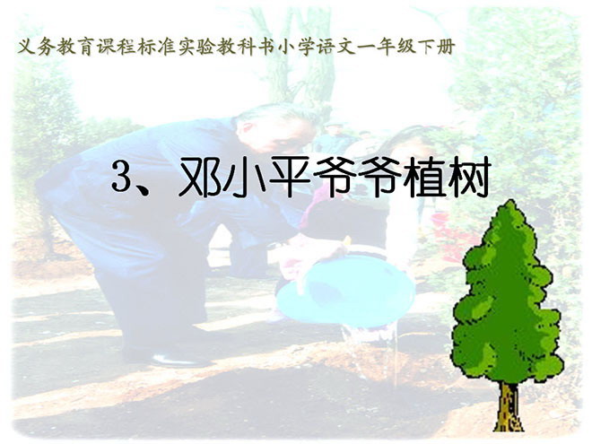 "Grandpa Deng Xiaoping Planting Trees" PPT Courseware 2