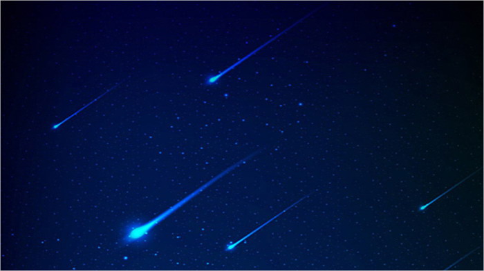 Blue starry meteor PPT background image