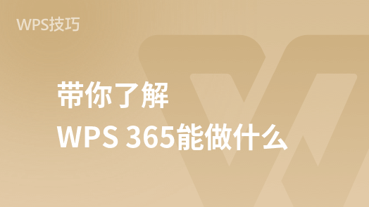 WPS 365 应用指南：简易上手及功能概览