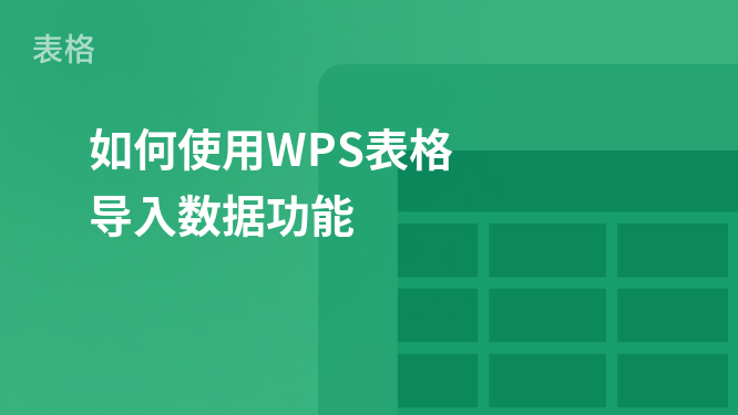 “WPS表格数据导入操作指南”