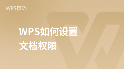 “WPS文档权限配置指南”