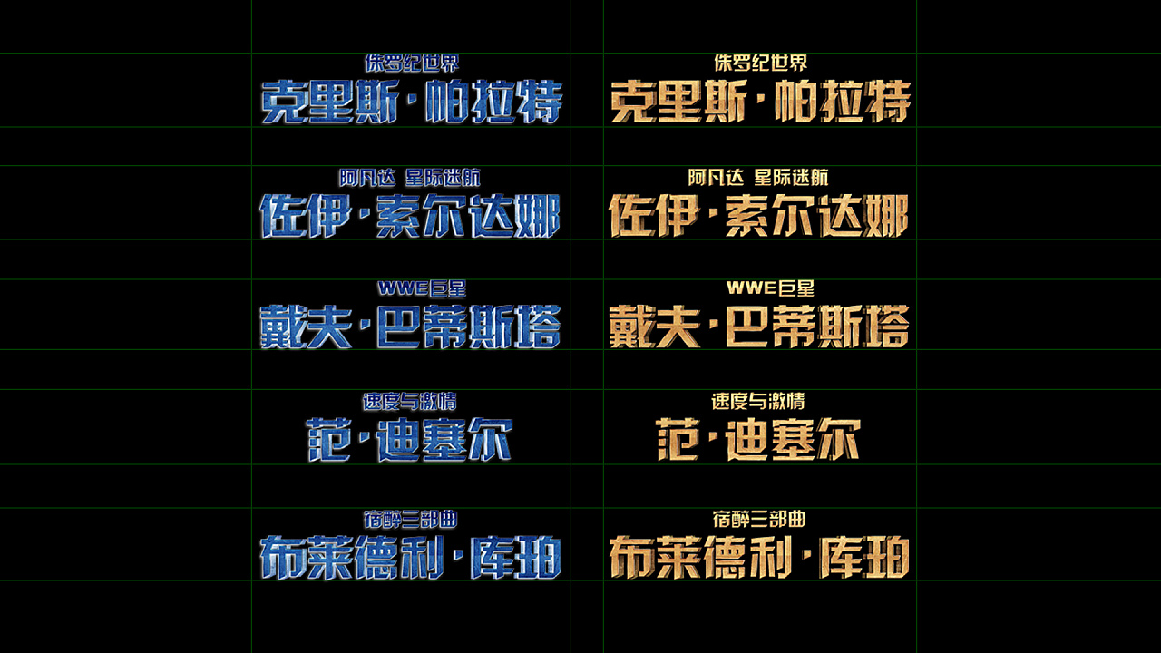 《銀河護衛隊》中文字體設計