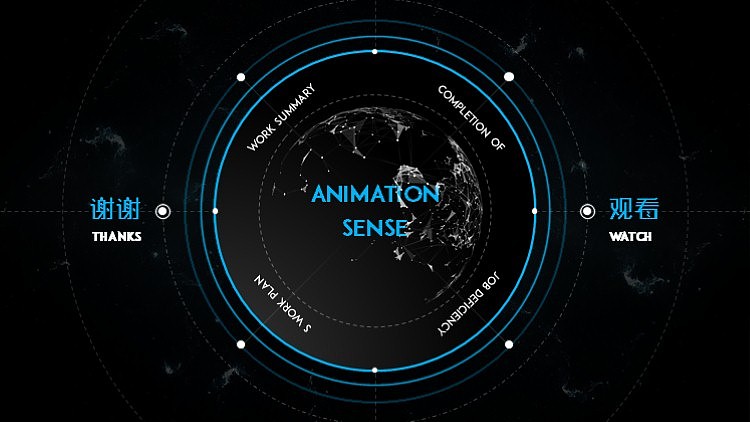 【Hamster King】Creative technology wind animation sense PPT template