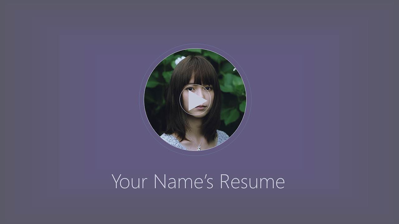ios7 design style personal resume PPT dynamic template