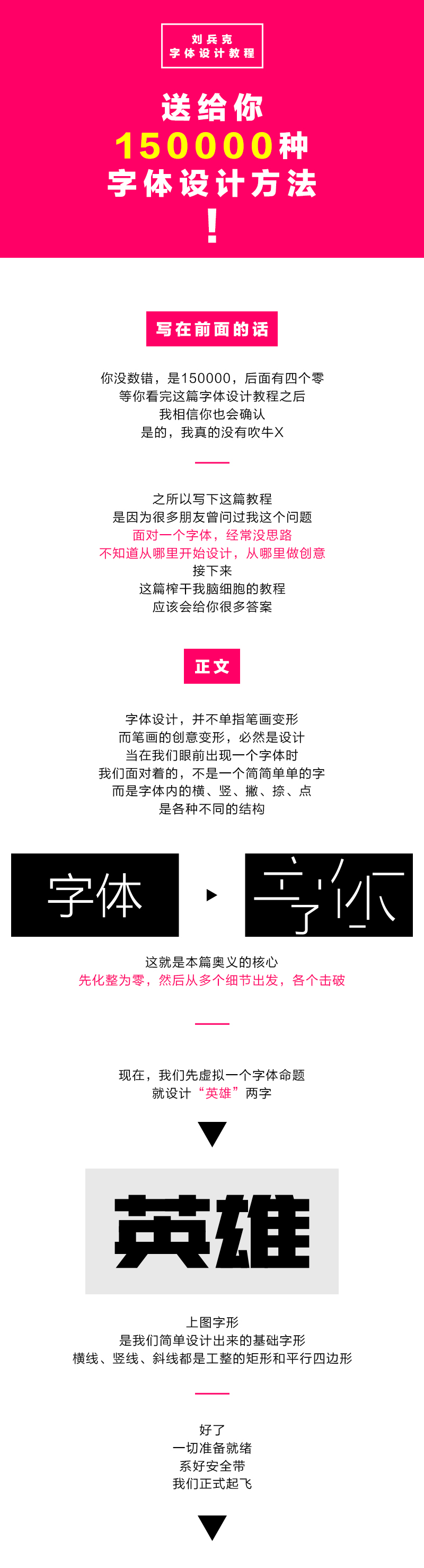 Give you 150,000 font design methods (Liu Bingke font design tutorial)