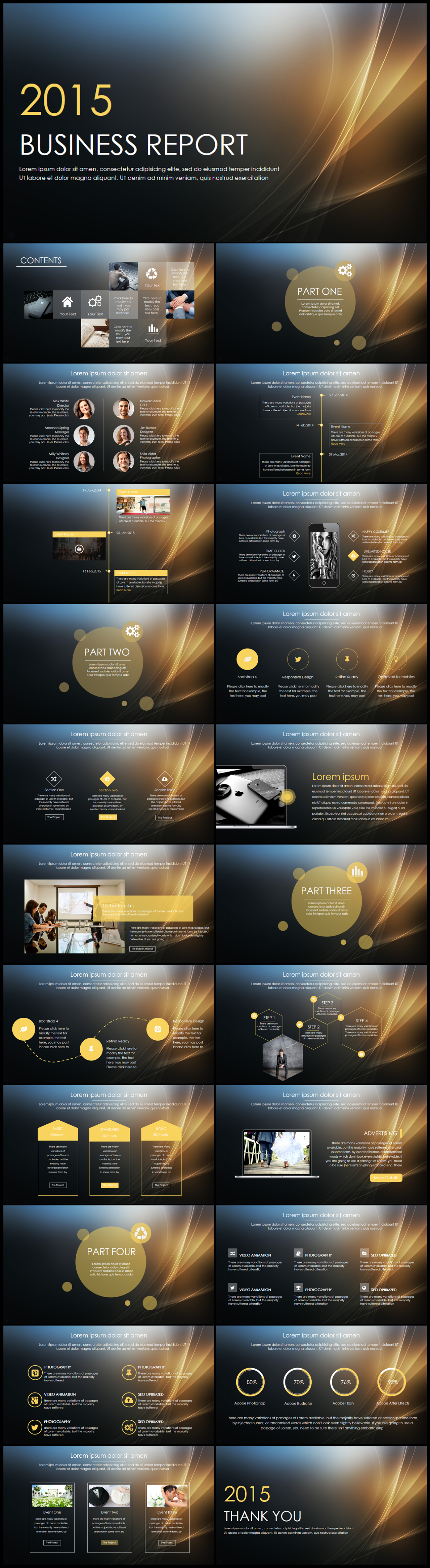 [Cool black gold] high-end atmosphere cool black gold business dynamic PPT template