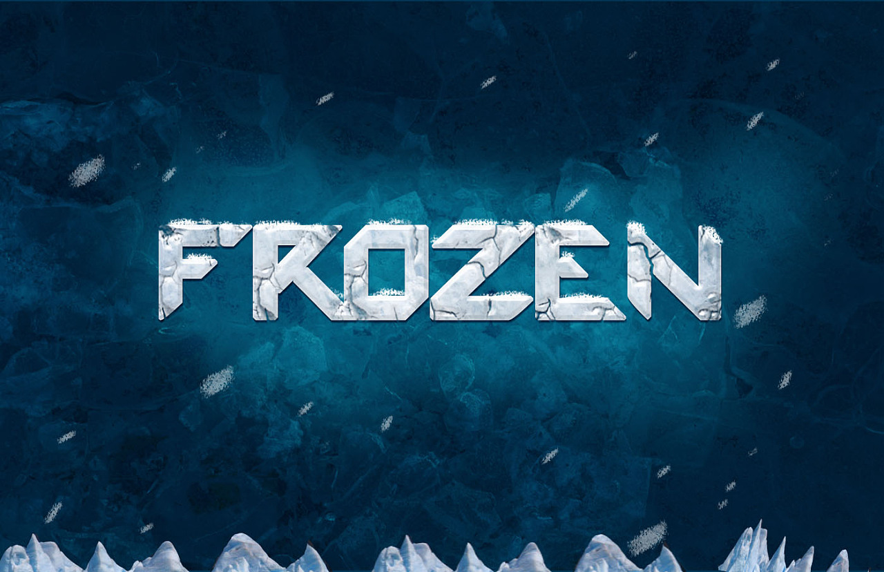 Frozen fonts practiced by tutorial