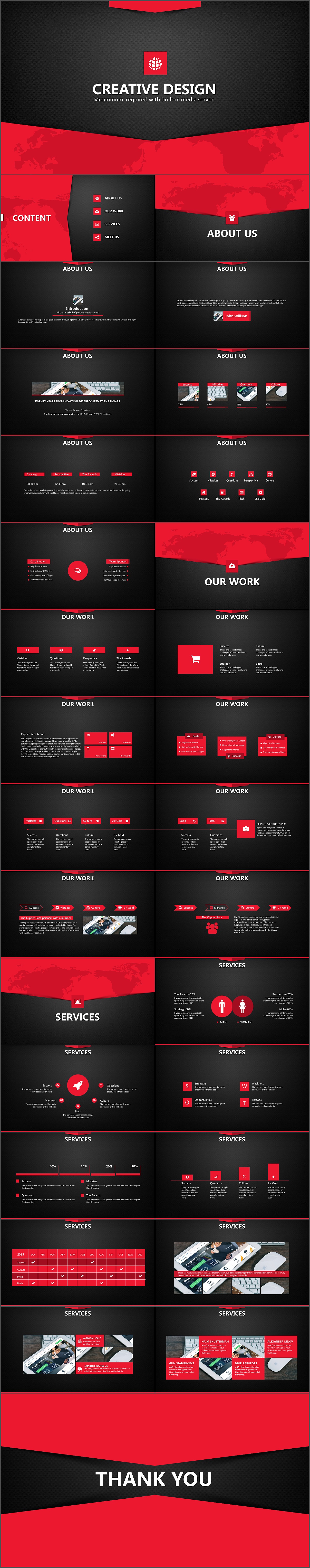 [Great PPT] The third round of red and black simple atmospheric template - with color matching tutorial